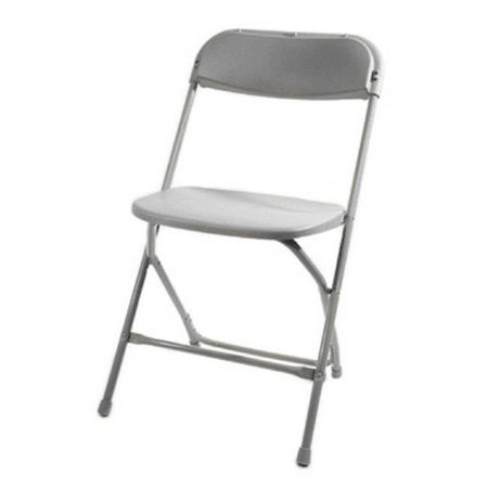 BEDDING BEYOND MP101-GRAY Poly Performance Folding Chair  Gray - 500 lbs BE1532061